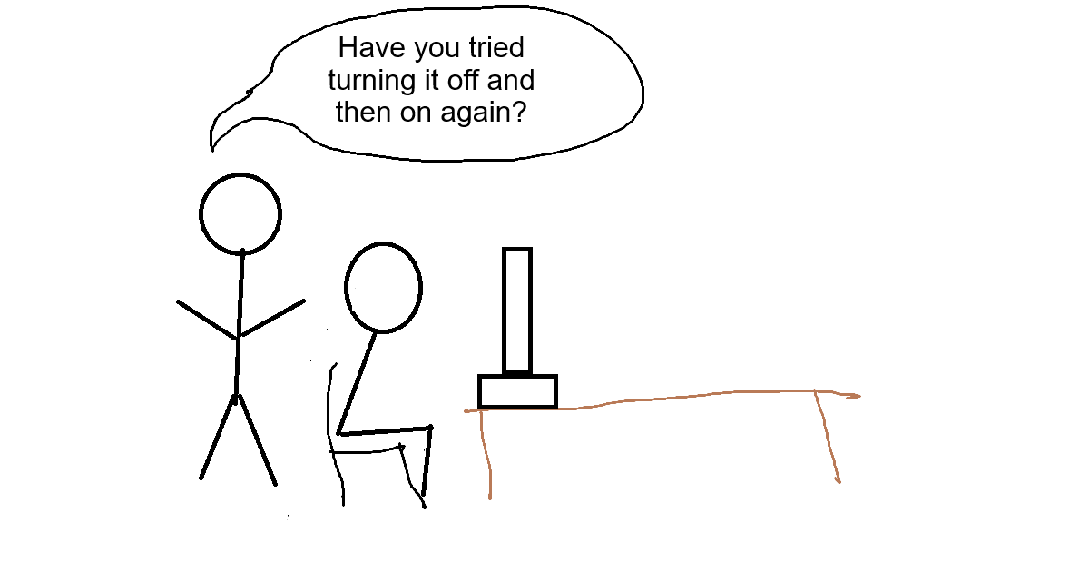 Stick figure asks if you tried turning the Power Automate flow off and on.